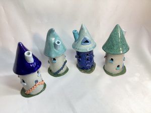 Tealights with spires and windows to let light out